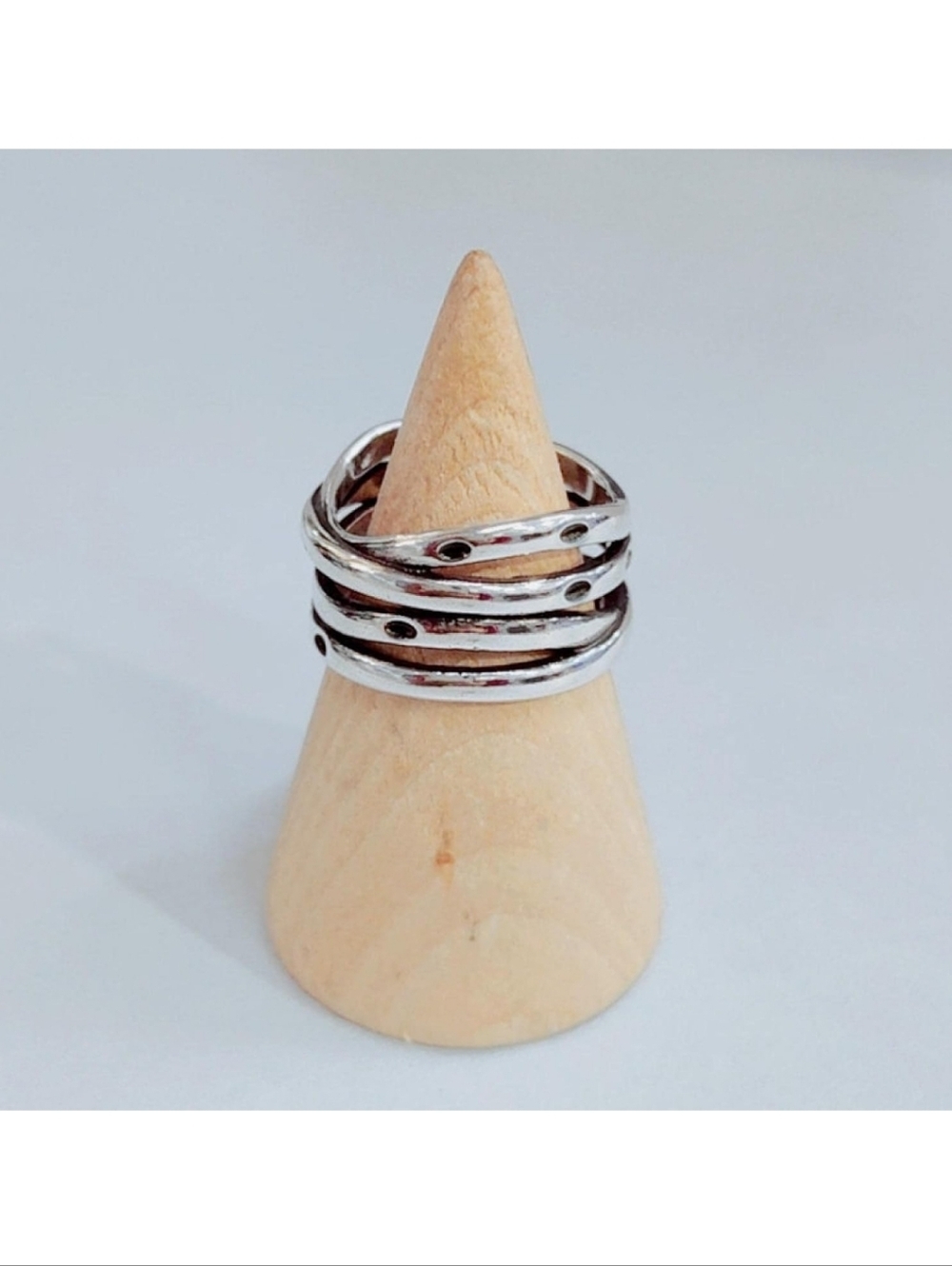 Sterling Silver Multi-Band Stackable Ring - Silver - Picture 5 of 5